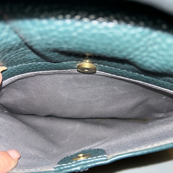 Pre loved pebbled leather fossil crossbody handbag - Picture 6 of 16